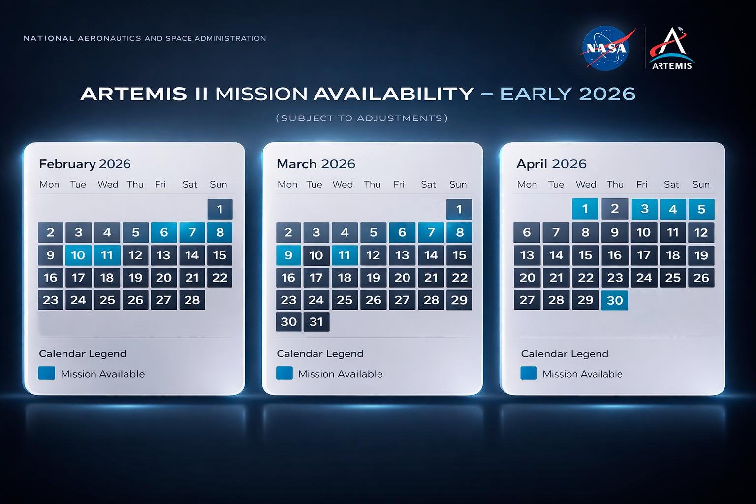calendario artemis ii calendario artemis ii