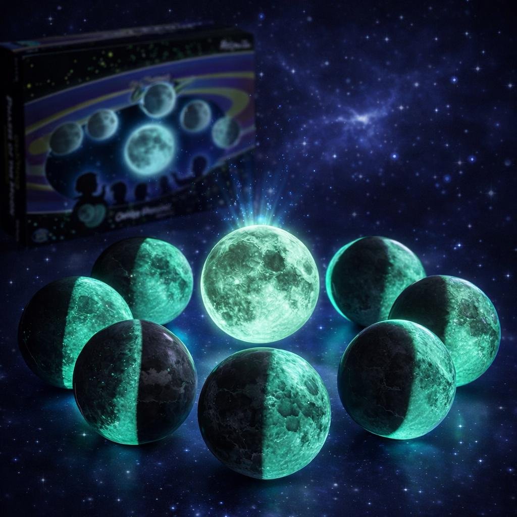 Kit de Fases de la Luna 3D que Brilla en la Oscuridad