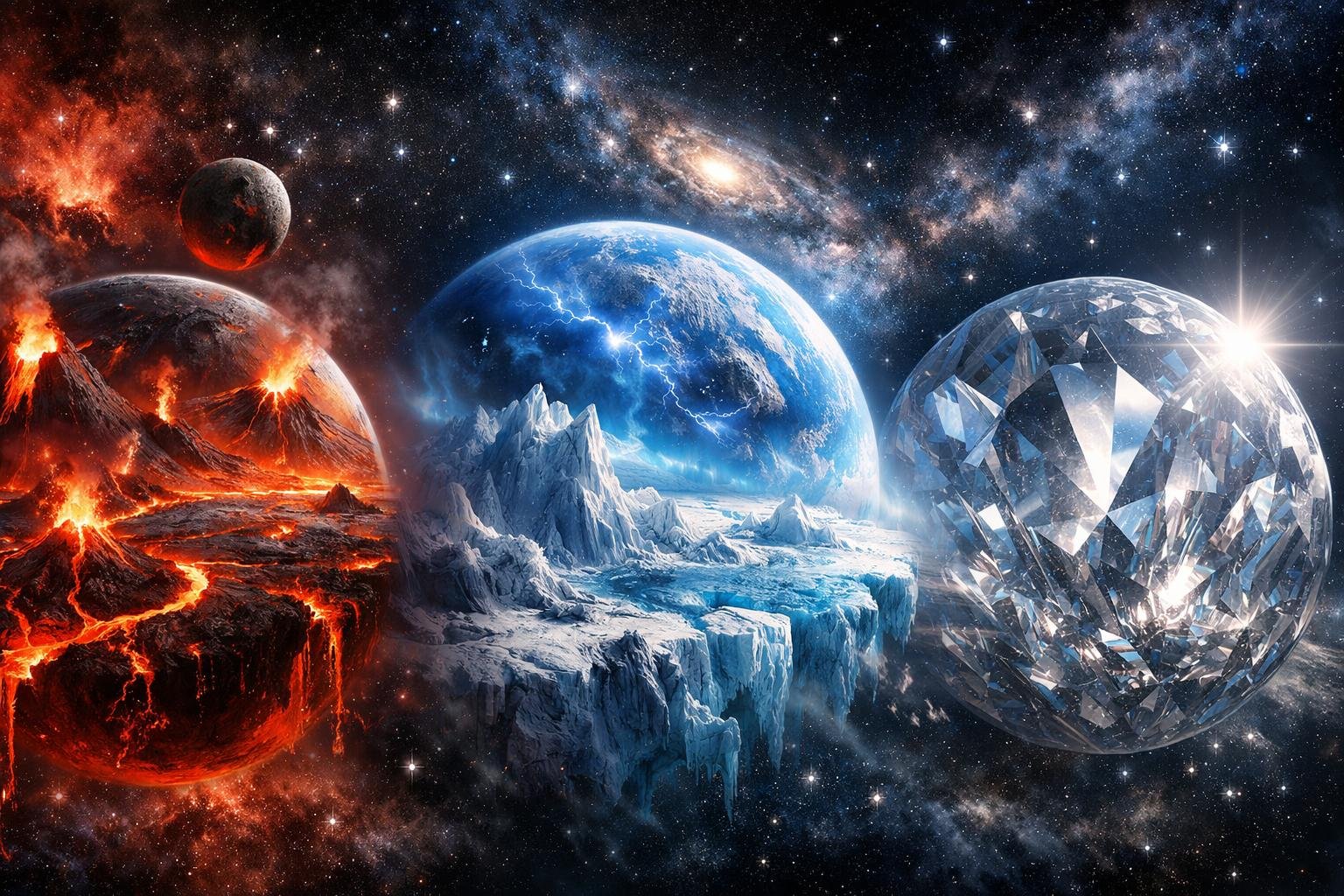 Exoplanetas extraños: mundos de fuego, hielo y diamante fuera del sistema solar